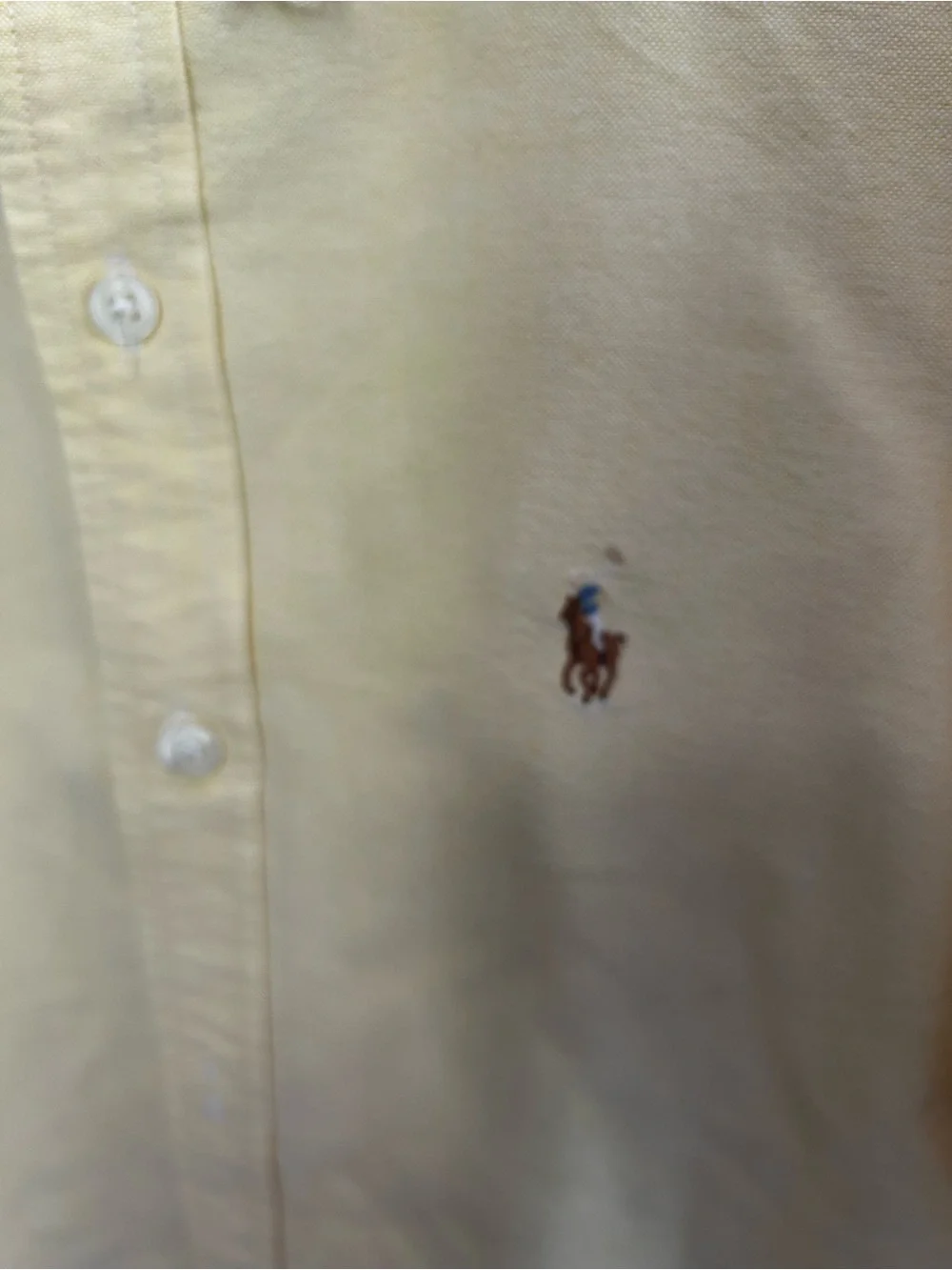 Ralph Lauren Boys Size 12 Short-Sleeve Button-Down Shirt in Pale Yellow